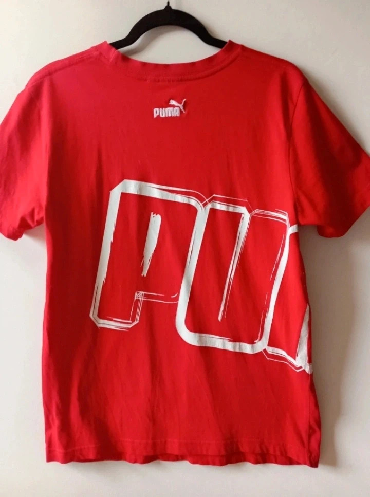 Camiseta Puma roja big logo red t-shirt Vintage M – Puma – taille M 2