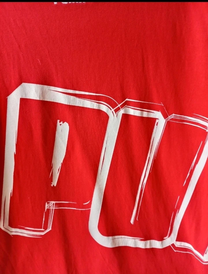 Camiseta Puma roja big logo red t-shirt Vintage M – Puma – taille M 3