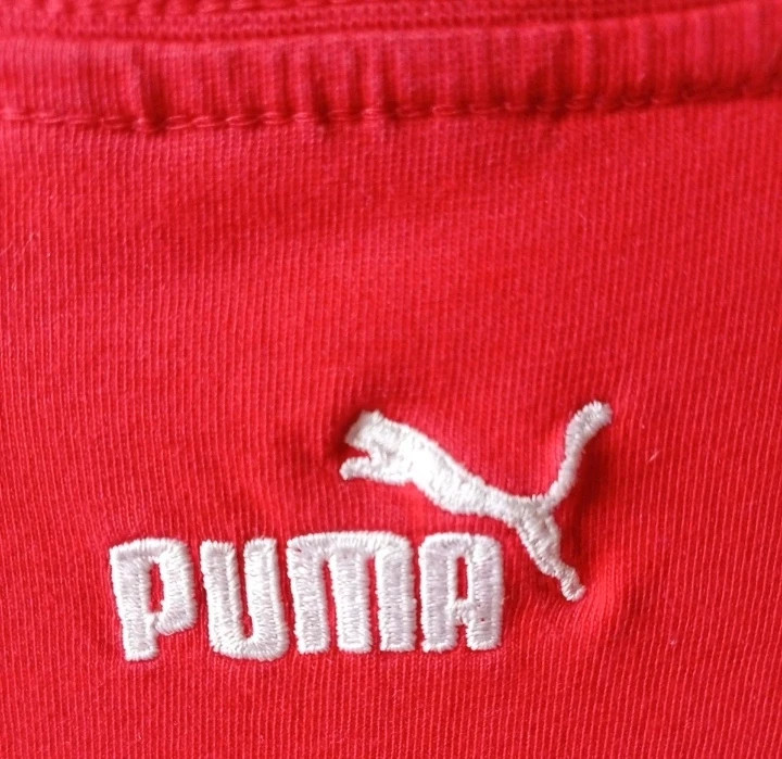 Camiseta Puma roja big logo red t-shirt Vintage M – Puma – taille M 4