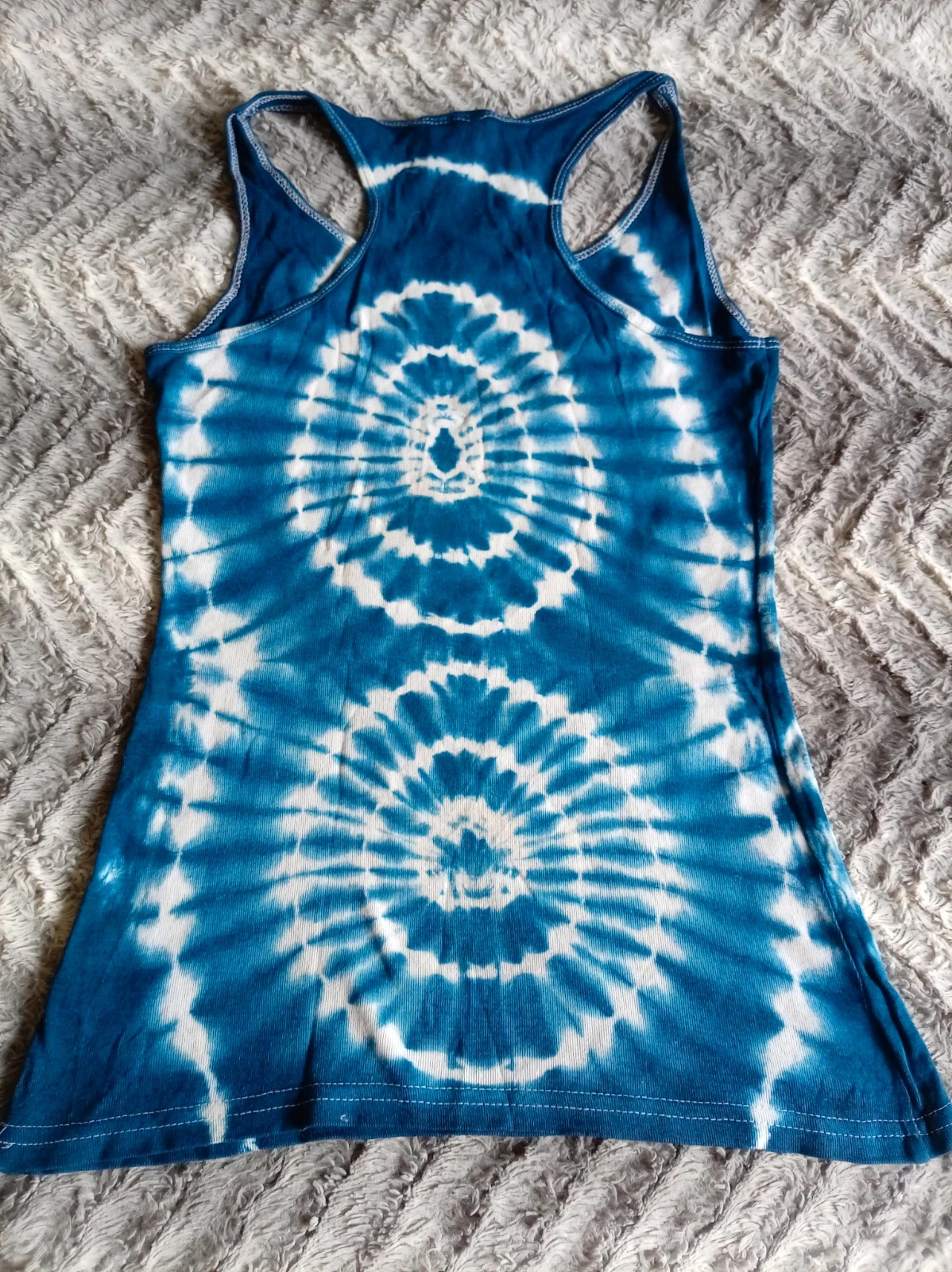 Top tirantes Tie Dye azul blue Racerback tank top Talla M (38 Divided H&M – H&M – taille M / 38 / 10 2