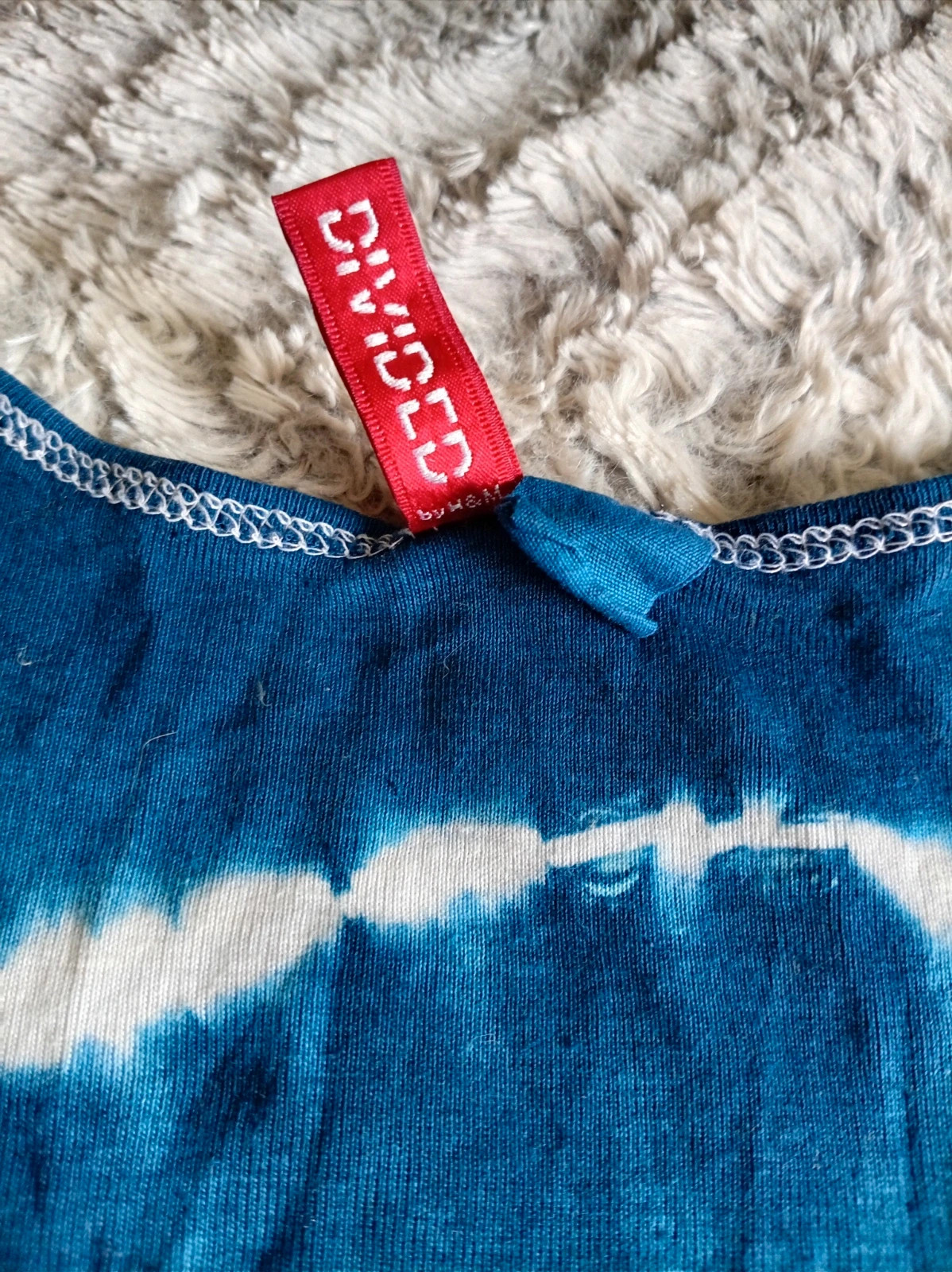 Top tirantes Tie Dye azul blue Racerback tank top Talla M (38 Divided H&M – H&M – taille M / 38 / 10 3