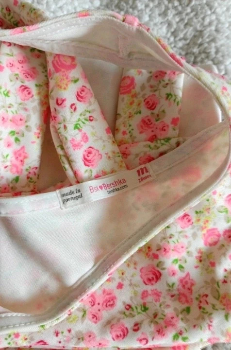Vestido Bershka M floral flores rosa summer dress boho – Bershka – taille M / 38 / 10 4