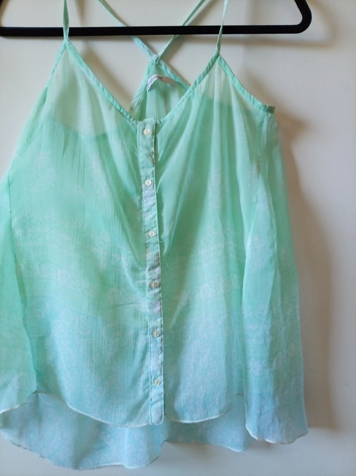Top Stradivarius S mint verde tirantes boho chic blusa – Stradivarius – taille S / 36 / 8 4
