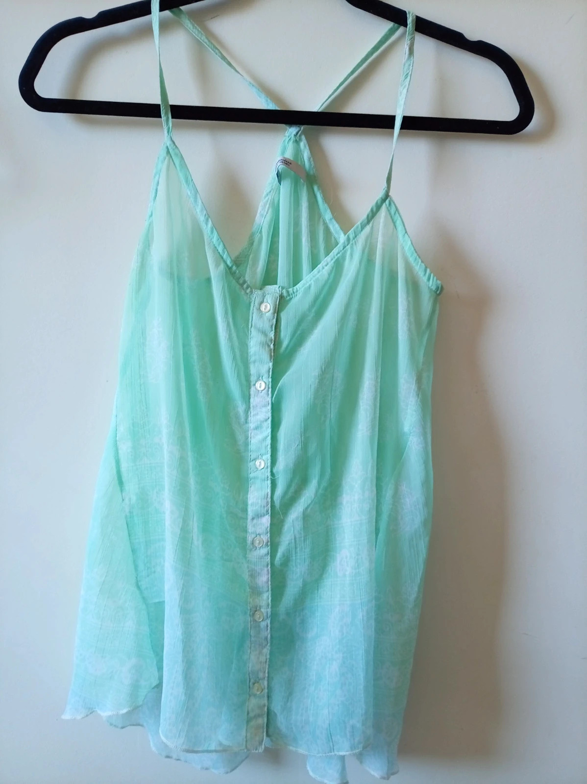 Top Stradivarius S mint verde tirantes boho chic blusa – Stradivarius – taille S / 36 / 8 5