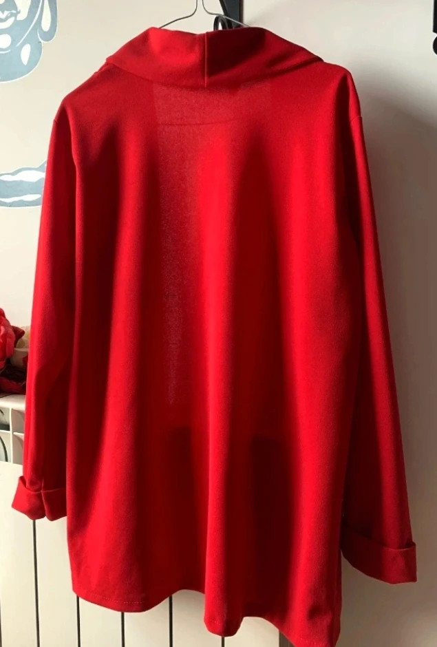 Blazer Cardigan red Jacket veste rouge Made in Italy talla M L – Italia – taille L / 40 / 12 2
