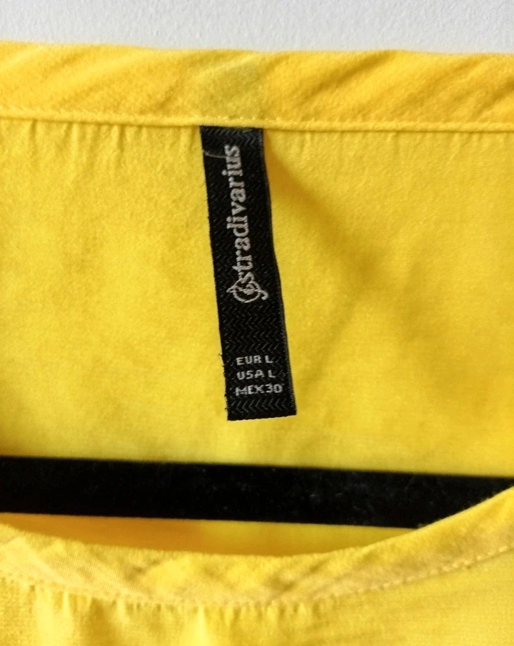 Stradivarius Yellow Blouse top camiseta amarilla talla M L excellent condition – Stradivarius – taille L / 40 / 12 3