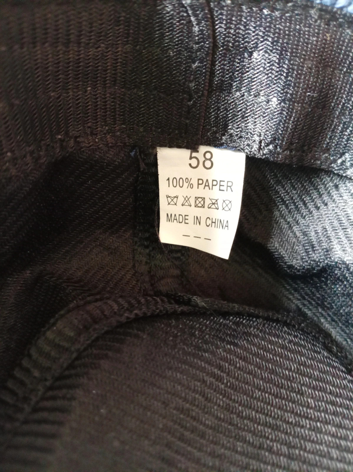 Sombrero Fedora unisex azul marino Navy Blue Straw Hat talla size 58 – Paper – taille 58 4