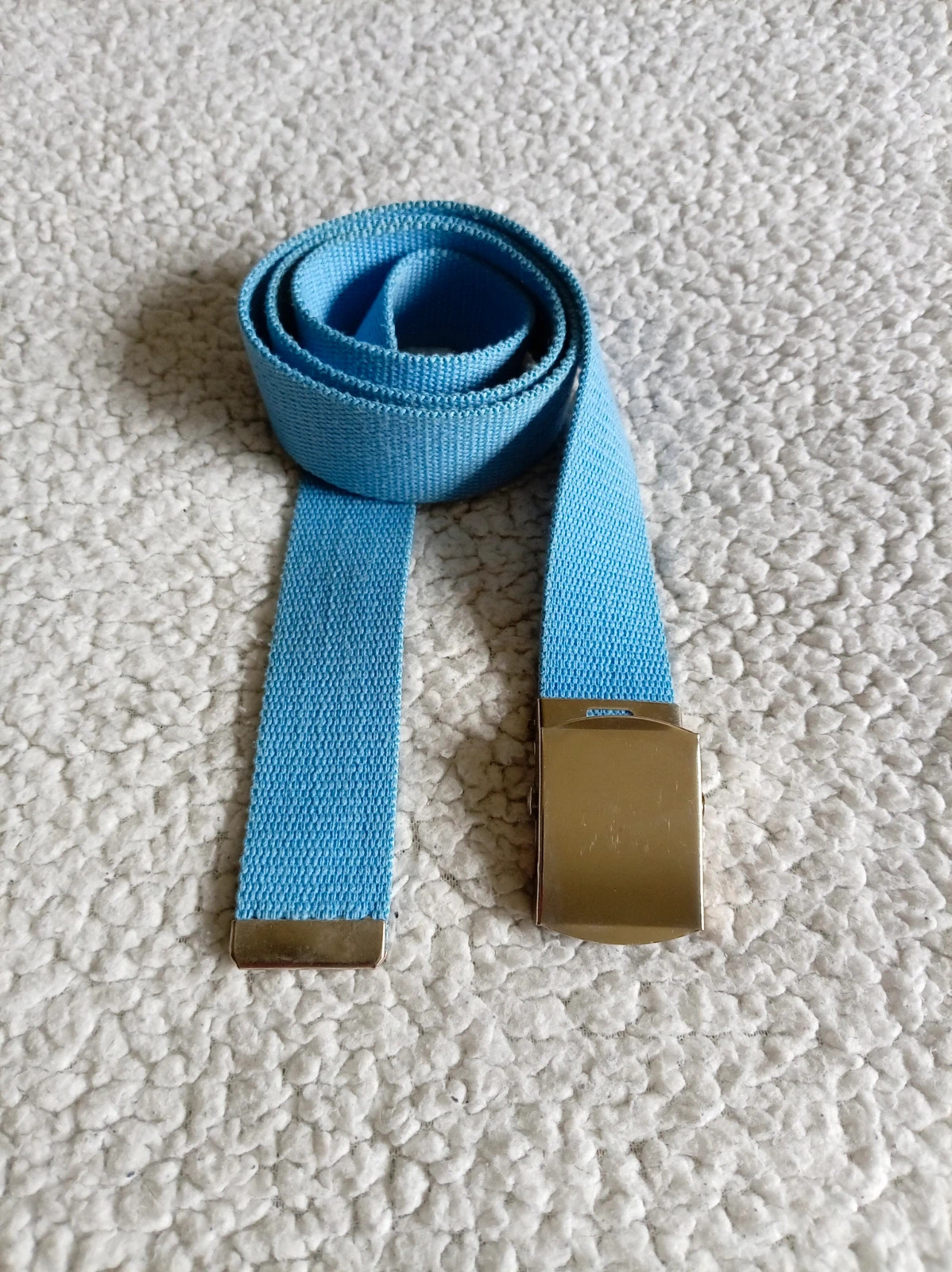 Cinturón Lona azul celeste Canvas Belt 100cm talla S-M Unisex Vintage Y2K style