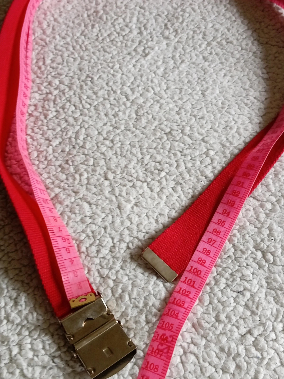 Cinturón de Lona rojo Unisex red Canvas Belt Vintage style Talla Única 105cm – Vintage Dressing – taille Ajustable 4