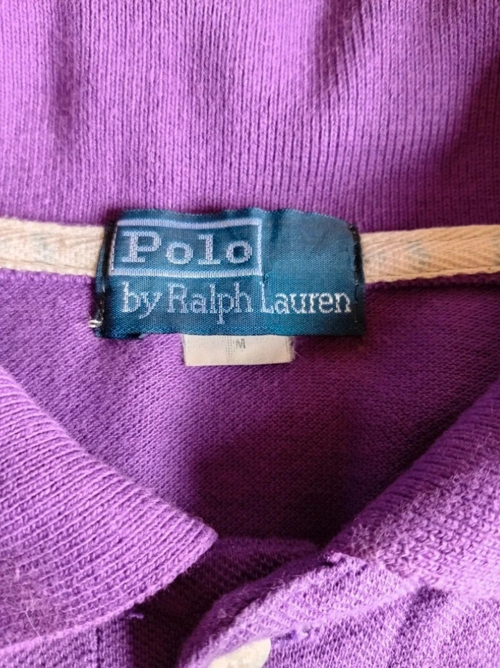 Polo Ralph Lauren morado Vintage Men's Purple classic polo M – Ralph Lauren – taille M 5
