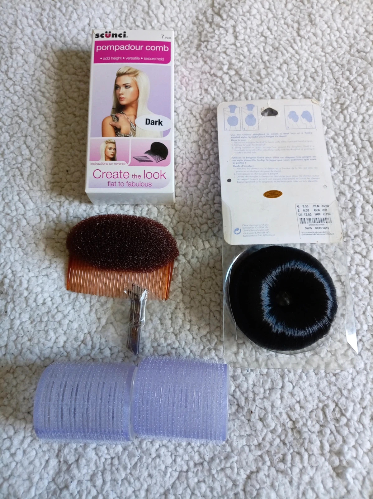 Pack Accesorios peinado Vintage Bun Maker Pompadour Comb Scünci Claire's talla unica – Claire's
