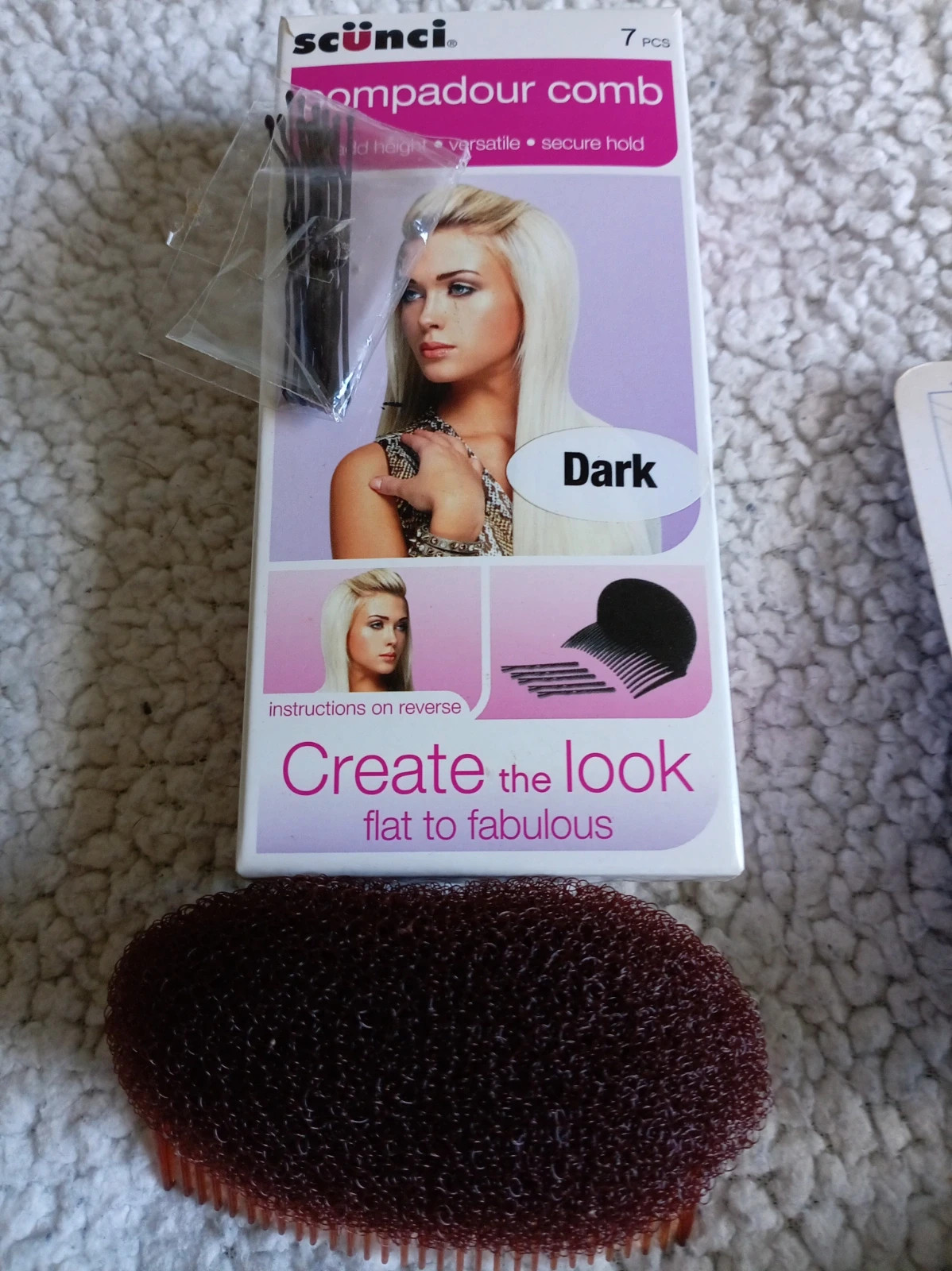Pack Accesorios peinado Vintage Bun Maker Pompadour Comb Scünci Claire's talla unica – Claire's 3