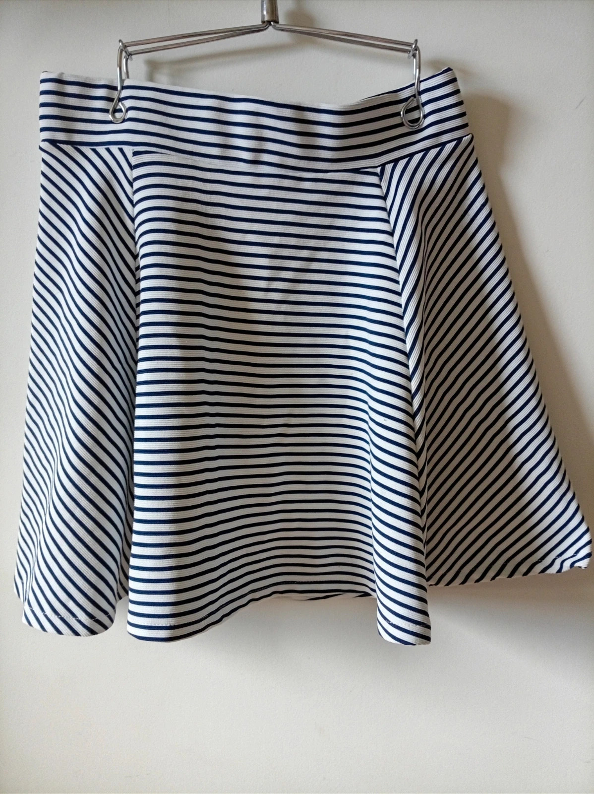 Falda skater rayas marineras Striped mini skirt Pimkie M Talla 38