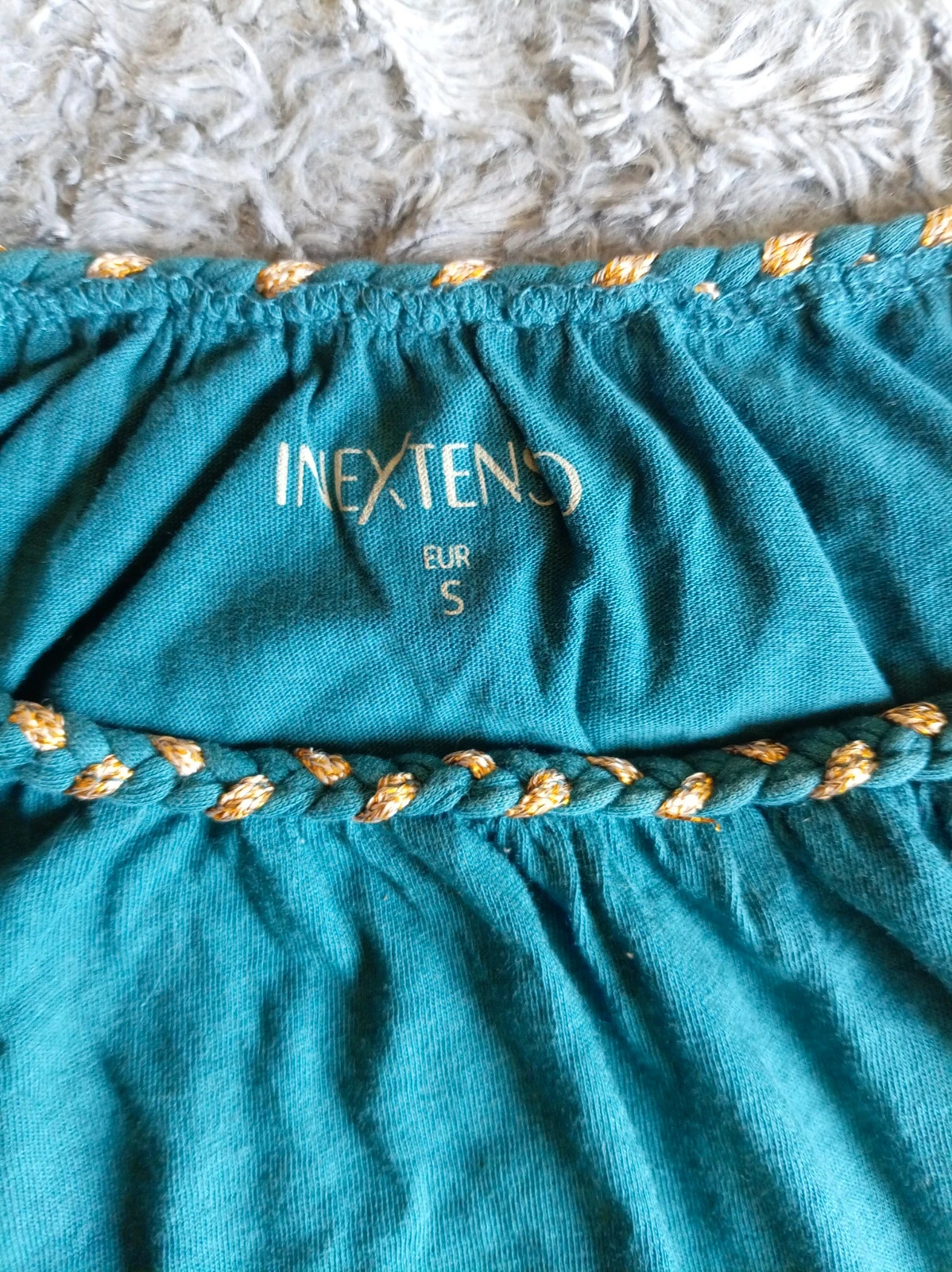 Top tiffany azul verde chic turquesa dorado tranza d'or Talla/Taille S Inextenso – In Extenso – taille S / 36 / 8 4