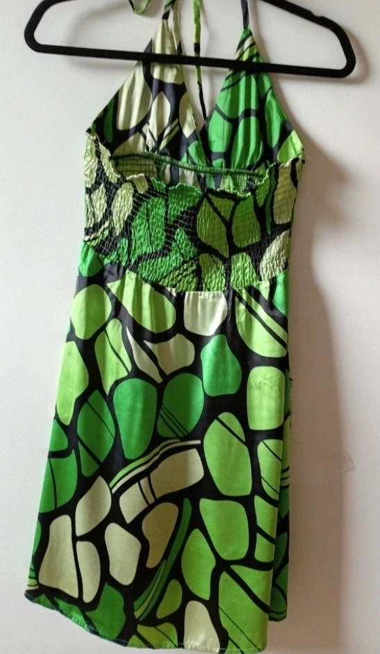 Robe silk satin halter dress vintage chic vert ONLY Talla/Taille S – ONLY – taille S / 36 / 8 3