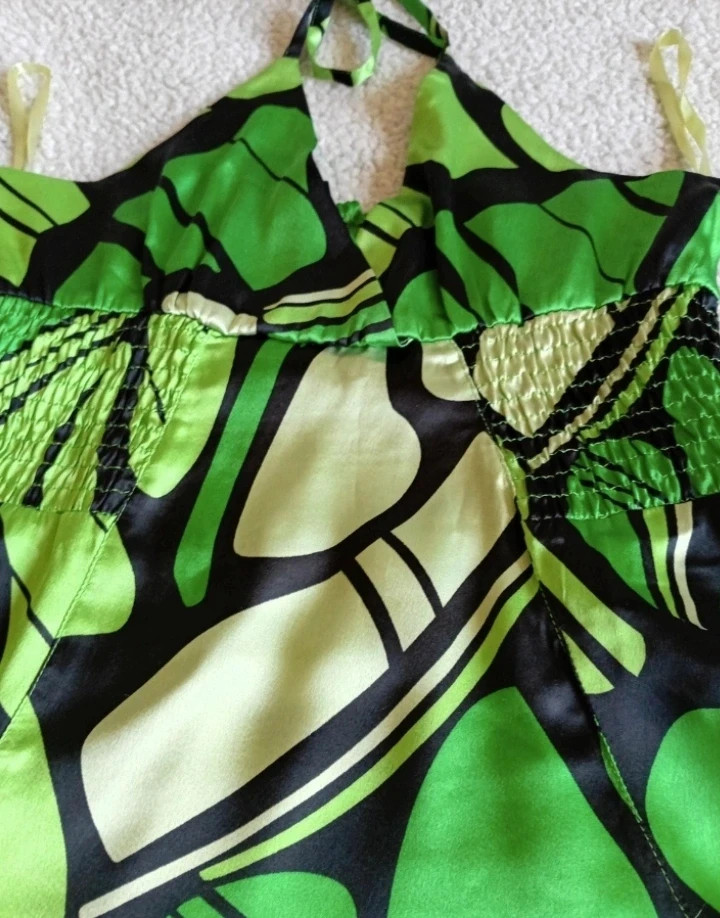 Robe silk satin halter dress vintage chic vert ONLY Talla/Taille S – ONLY – taille S / 36 / 8 5