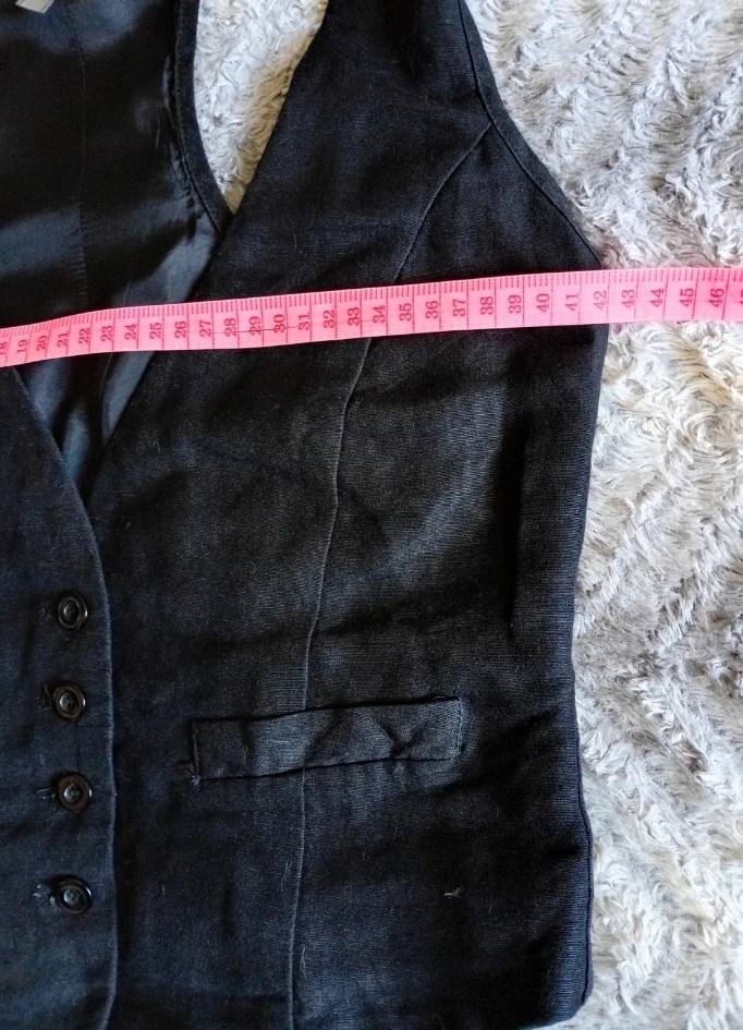 Chaleco negro Bershka Tailored Vest M Chic Goblincore Cute – Bershka – taille M / 38 / 10 4