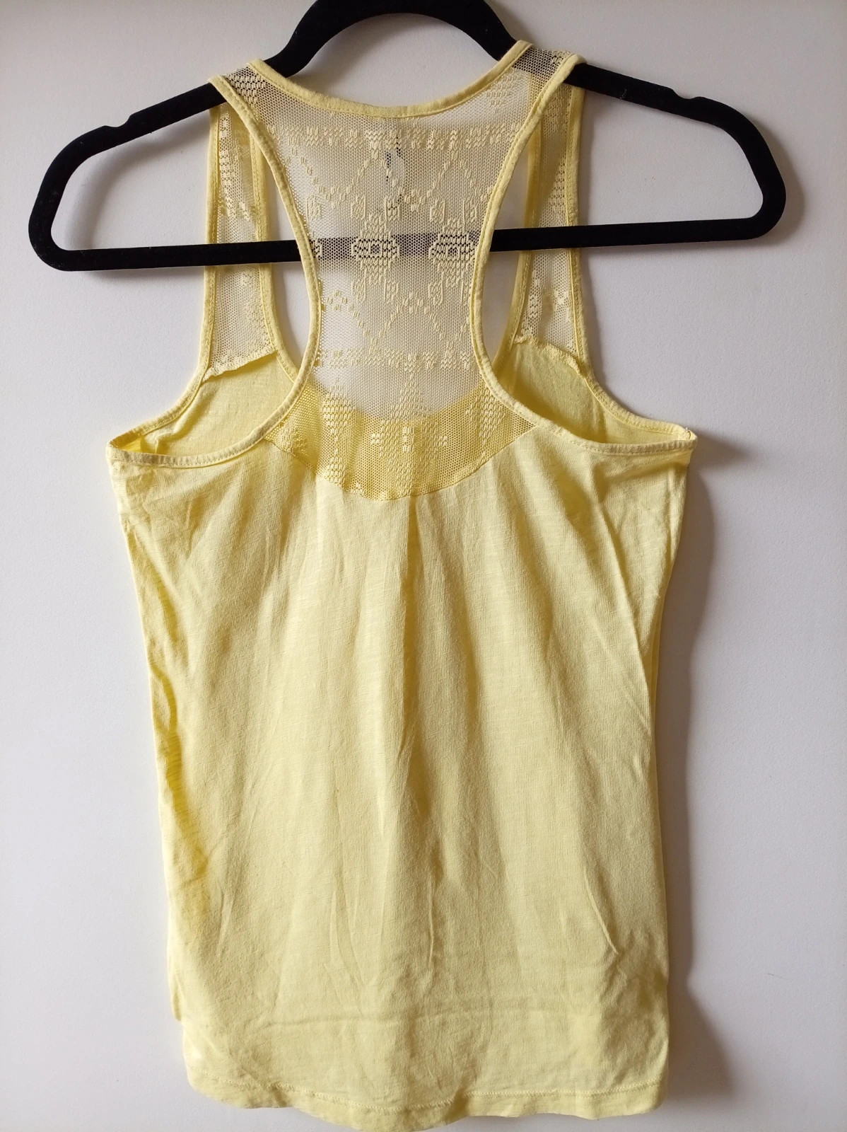 Camiseta de tirantes Stradivarius S / Débardeur jaune dentelle Yellow Lace Tank Top encaje – Stradivarius – taille S / 36 / 8 2
