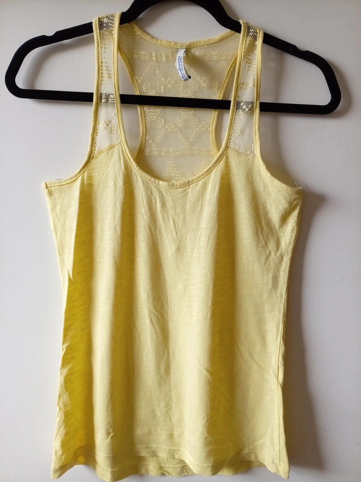Camiseta de tirantes Stradivarius S / Débardeur jaune dentelle Yellow Lace Tank Top encaje – Stradivarius – taille S / 36 / 8 3