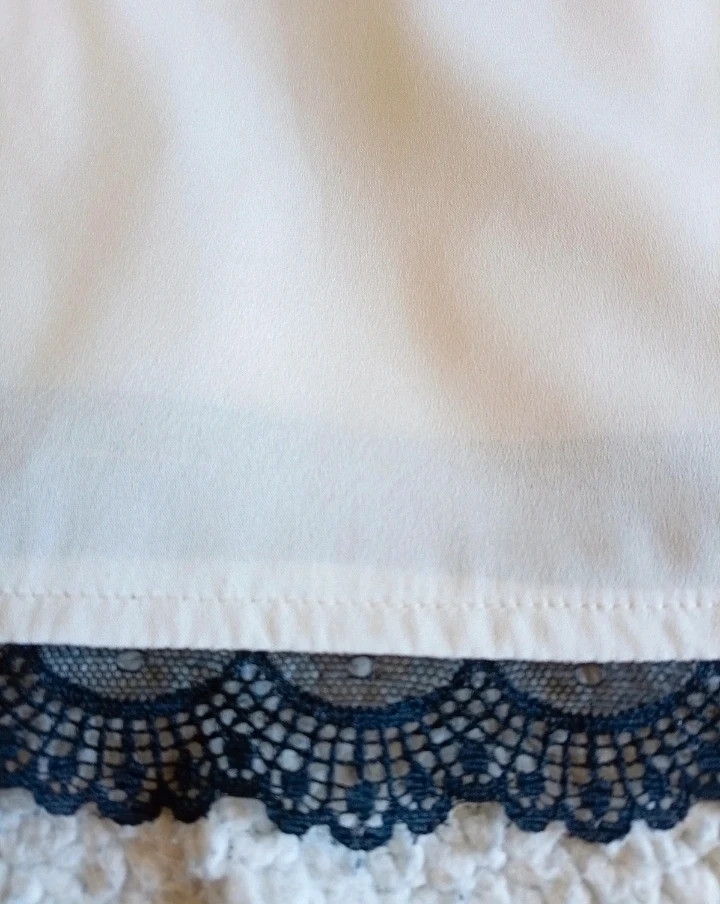 Top tirantes ONLY blanco roto encaje talla 38 / White Strap Top lace size M – ONLY – taille M / 38 / 10 3
