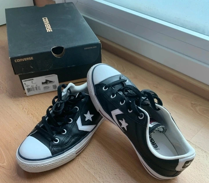 Converse Star Player Black Leather Sneaker Talla 37.5 Unisex