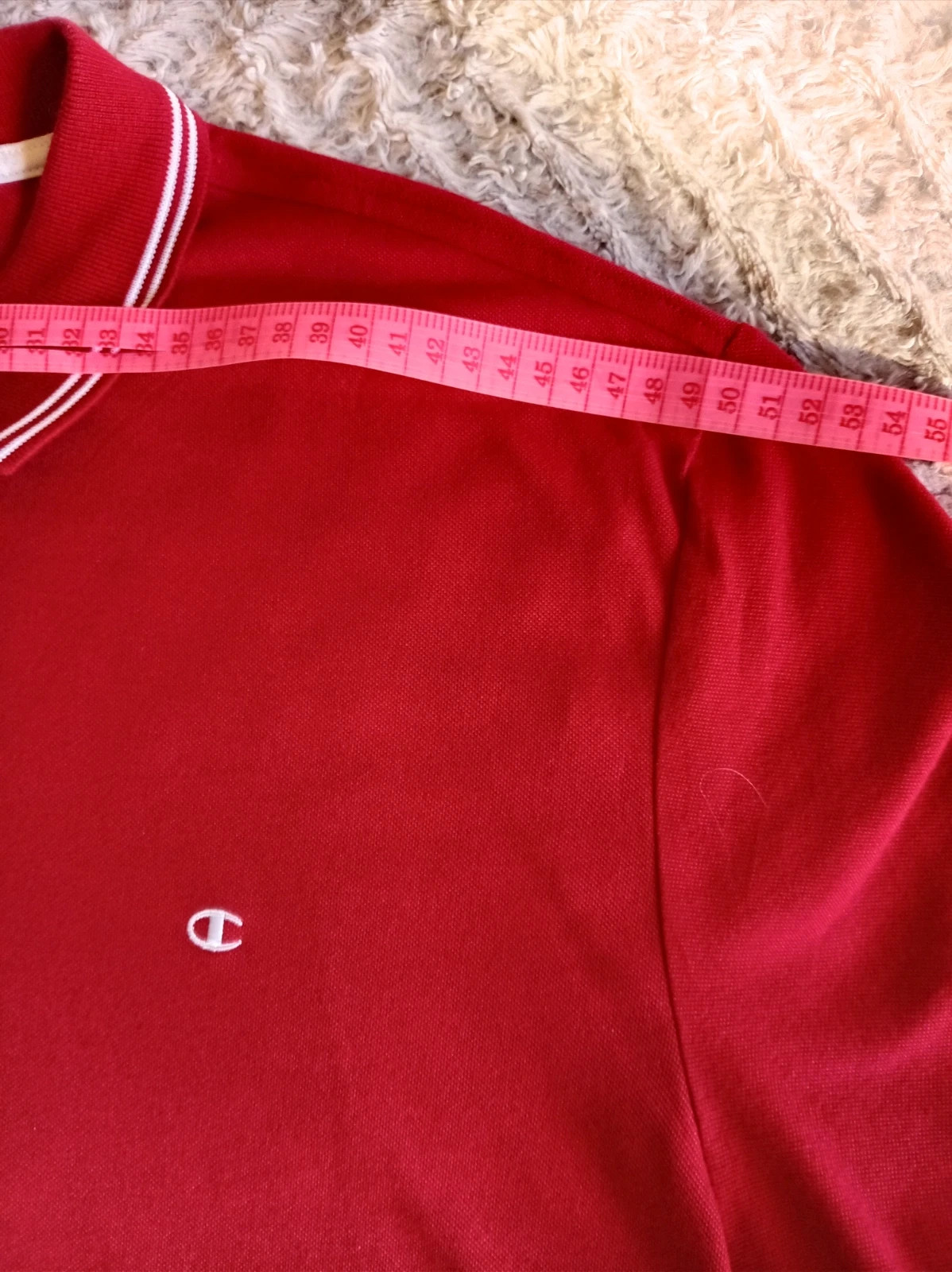 Polo Champion Rojo Easy Fit 2XL Red Vintage Style Short Sleeve Tee Big Size oversized – Champion – taille XXL 4