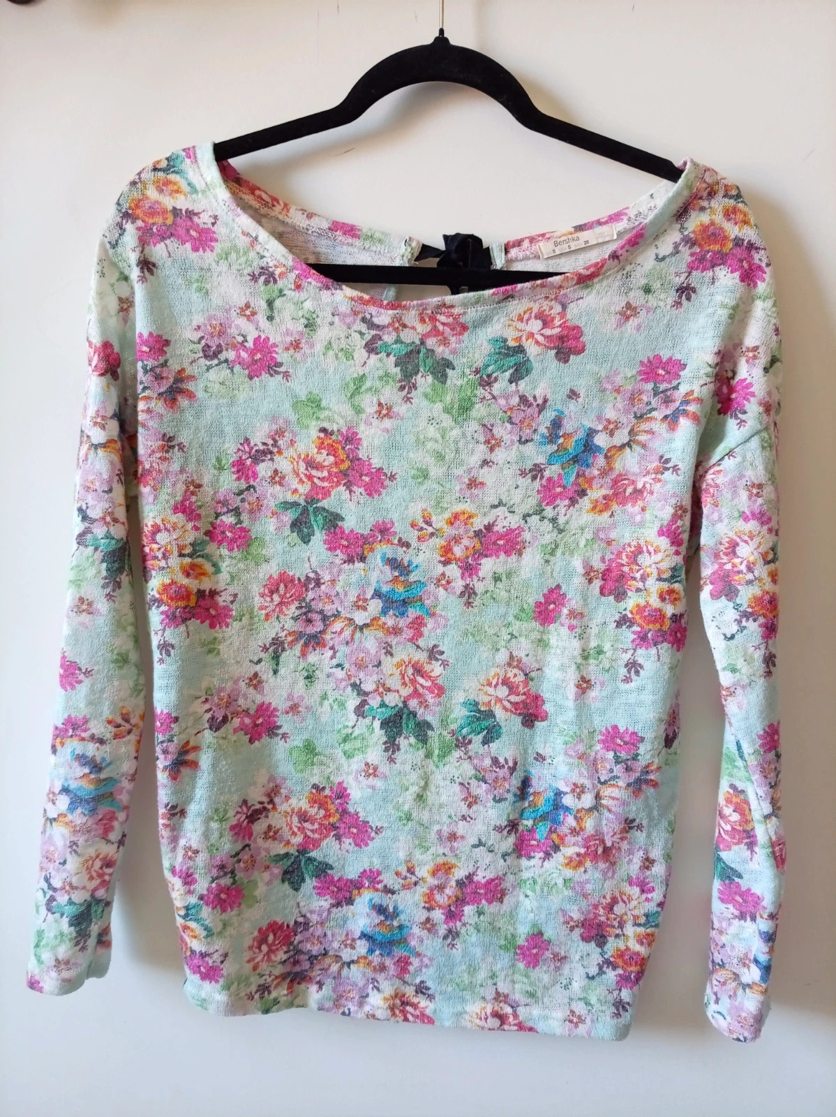 Jersey Bershka Floral S Fino Espalda Descubierta Coquette Top – Bershka – taille S / 36 / 8