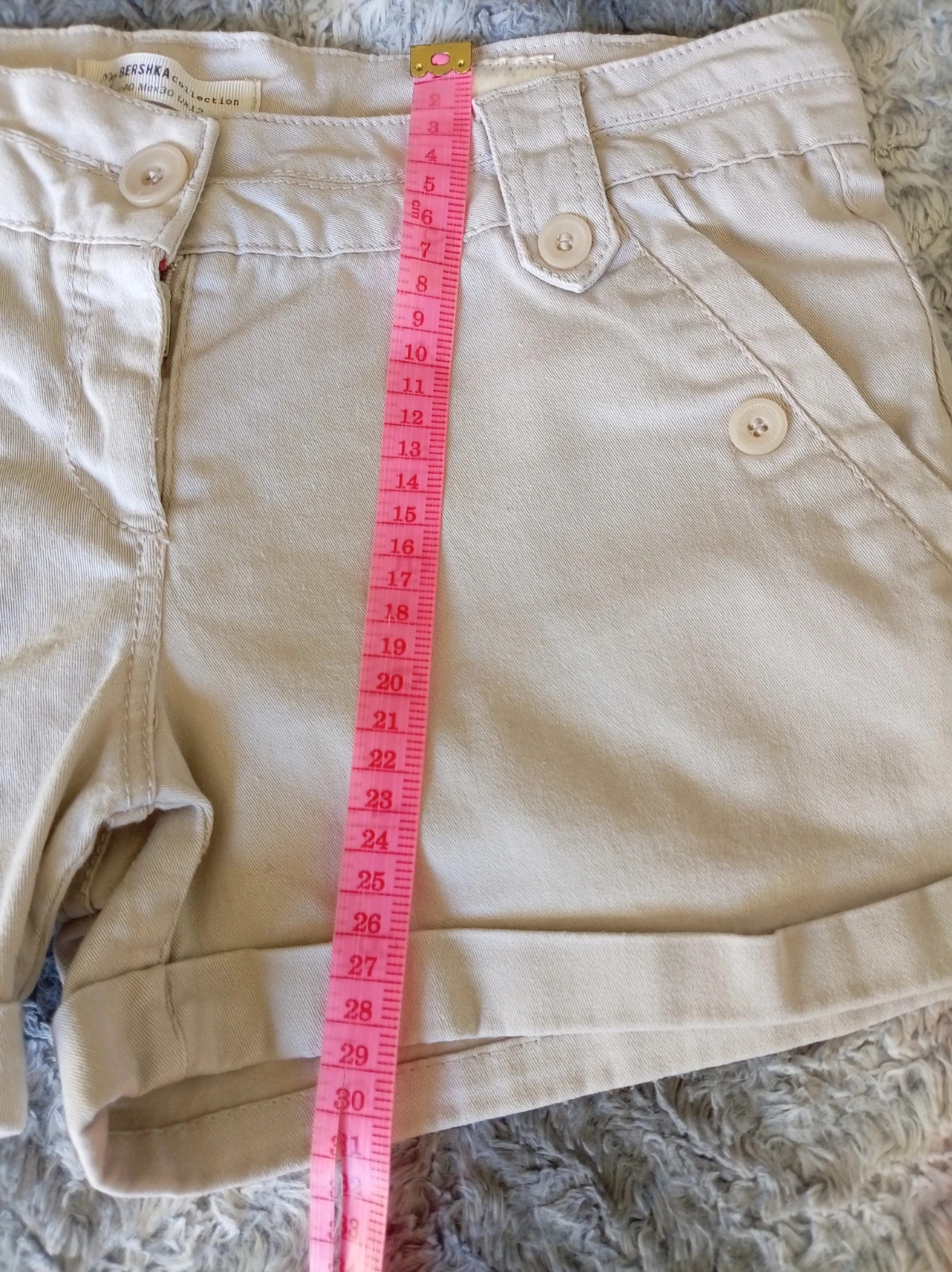 Short Beige Bershka Chino Shorts EUR 40 Summer Casual – Bershka – taille L / 40 / 12 5