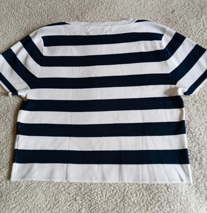 Top Punto Marinero Crop Top • Haut Rayé Marinière • Striped Tee L / XL – Primark – taille L / 40 / 12 2