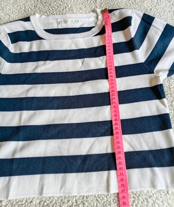 Top Punto Marinero Crop Top • Haut Rayé Marinière • Striped Tee L / XL – Primark – taille L / 40 / 12 4