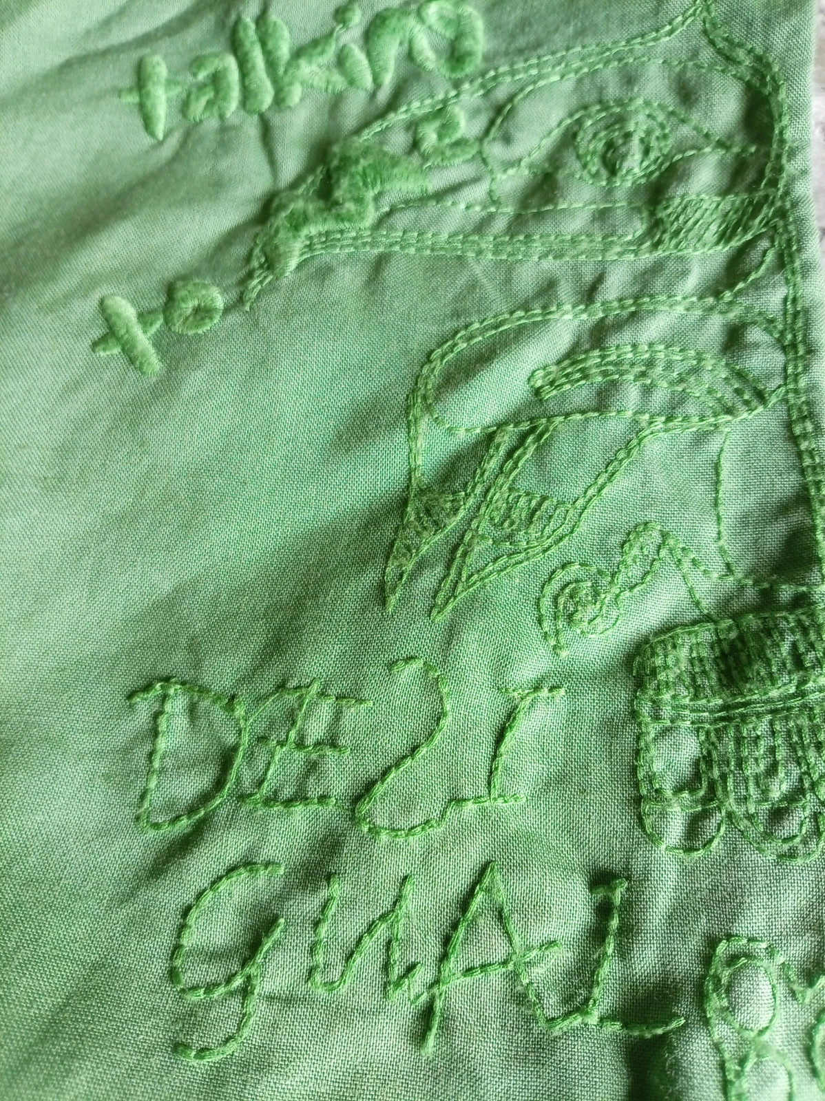Pantalón bombacho Desigual verde lino sarouel pants Talla 36 (S) Vintage Style – Desigual – taille S / 36 / 8 5
