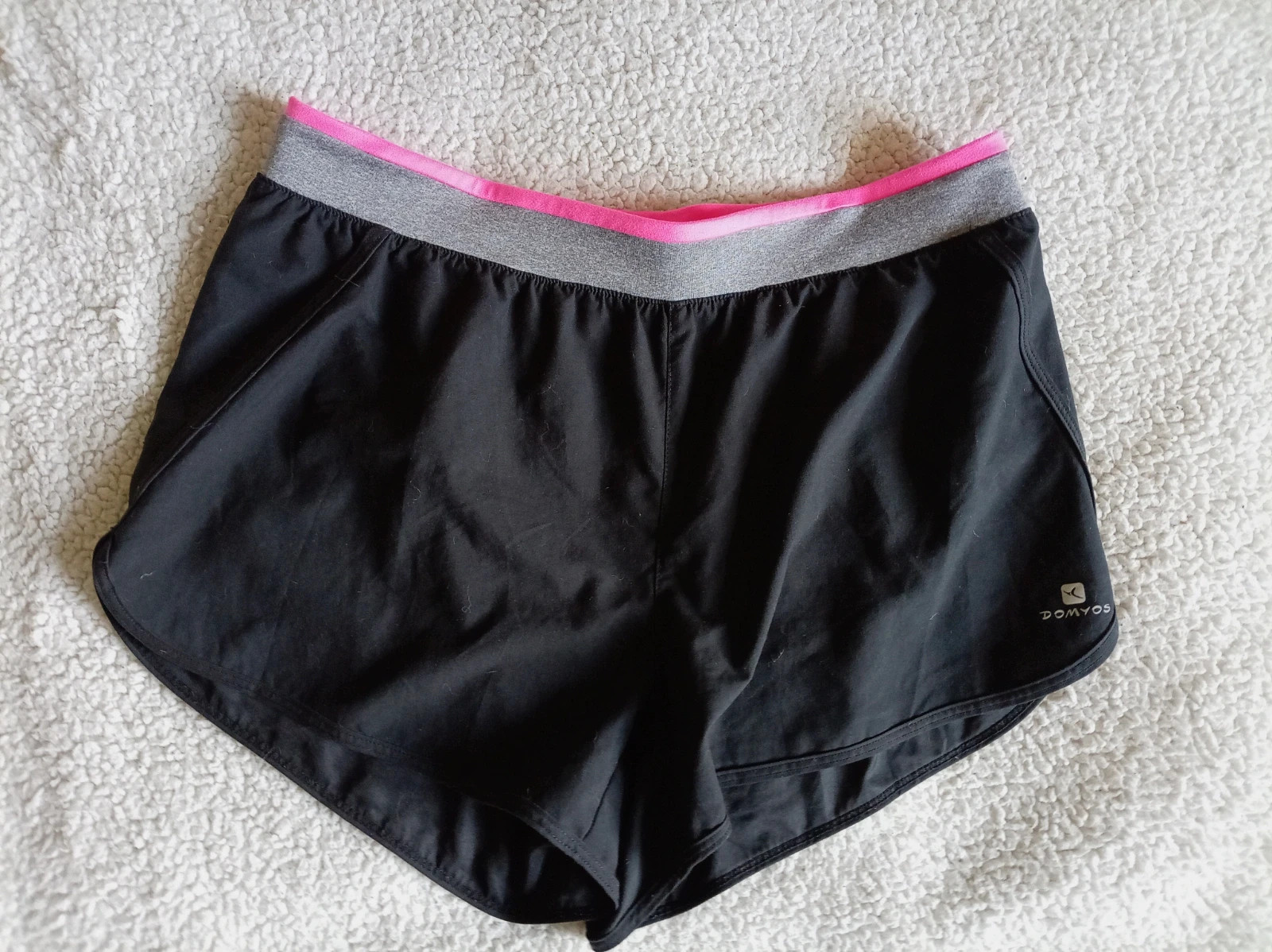 Pantalón corto Domyos M / Short sport noir M / Black Running Shorts M L – Domyos – taille L / 40 / 12 3