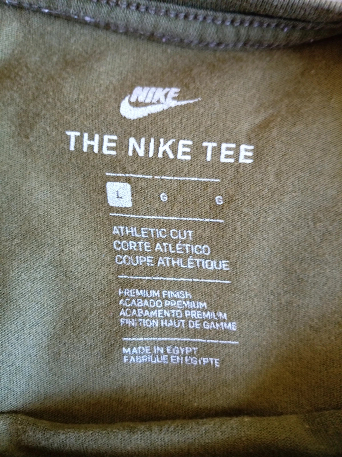 Camiseta Nike Khaki Vintage T-shirt Nike Vert Kaki L / retro y2k oversize streetwear Men's Nike Tee – Nike – taille L 3