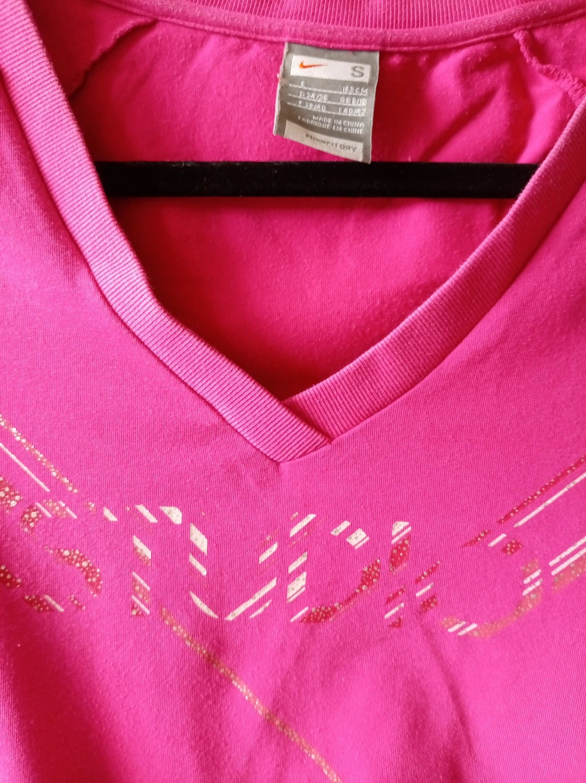 Camiseta Nike Fit Dry Pink Sport T-shirt Studio Vintage Style – Nike – taille S / 36 / 8 2