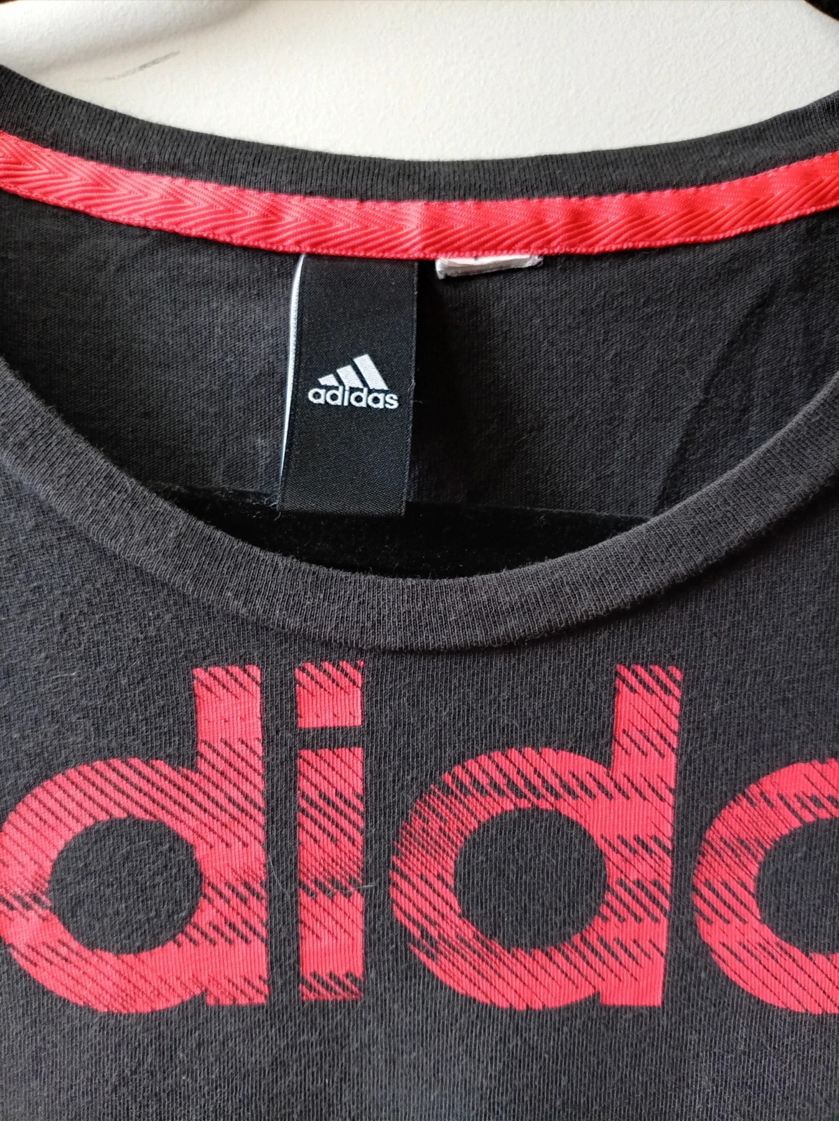 Camiseta Adidas Negra Talla S / Black Adidas T-shirt logo – adidas – taille S / 36 / 8 3