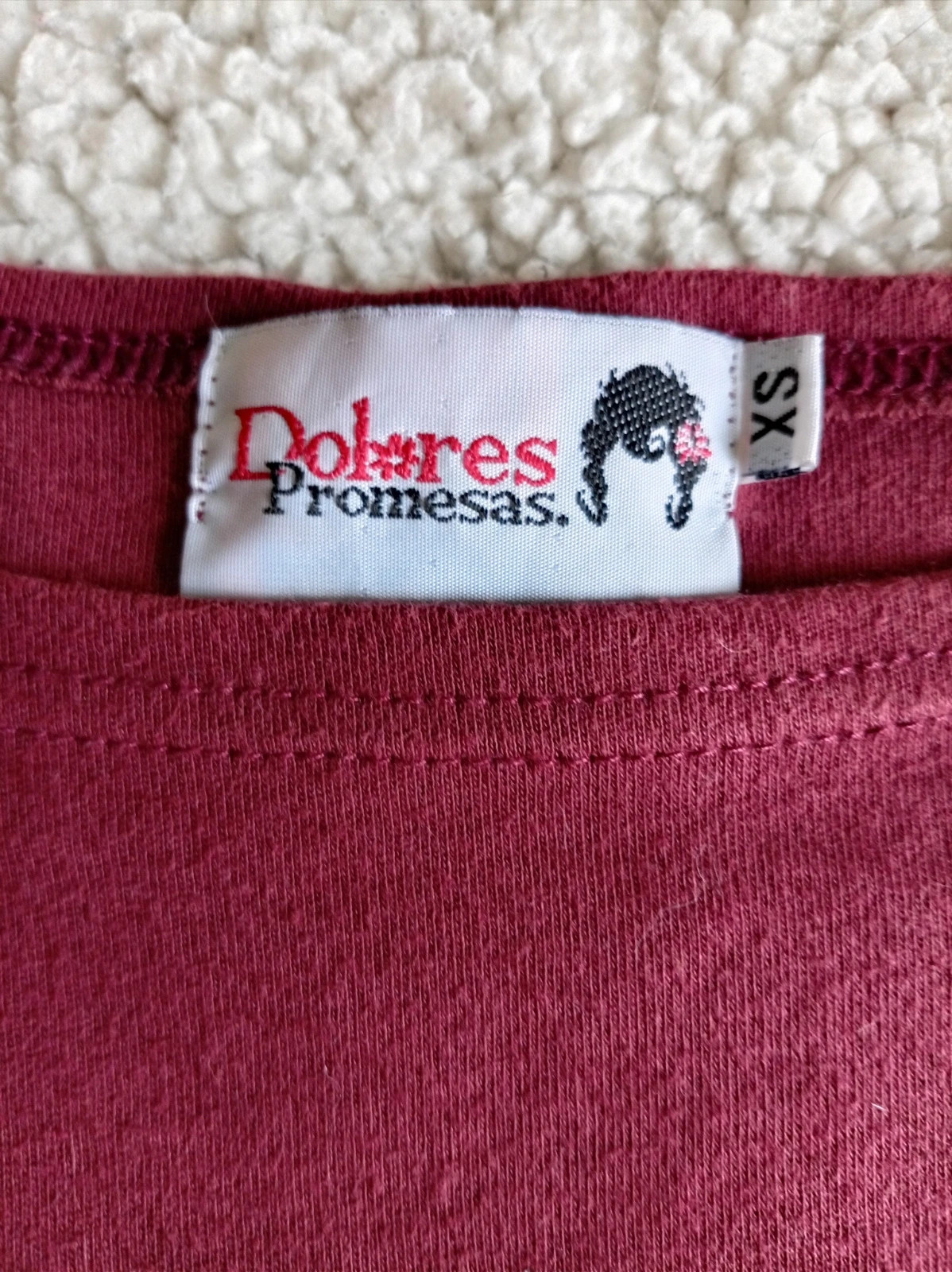 Top Dolores Promesas Burdeos Perro Bulldog Burgundy Top Talla XS SVery Good – Dolores Promesas – taille XS / 34 / 6 2