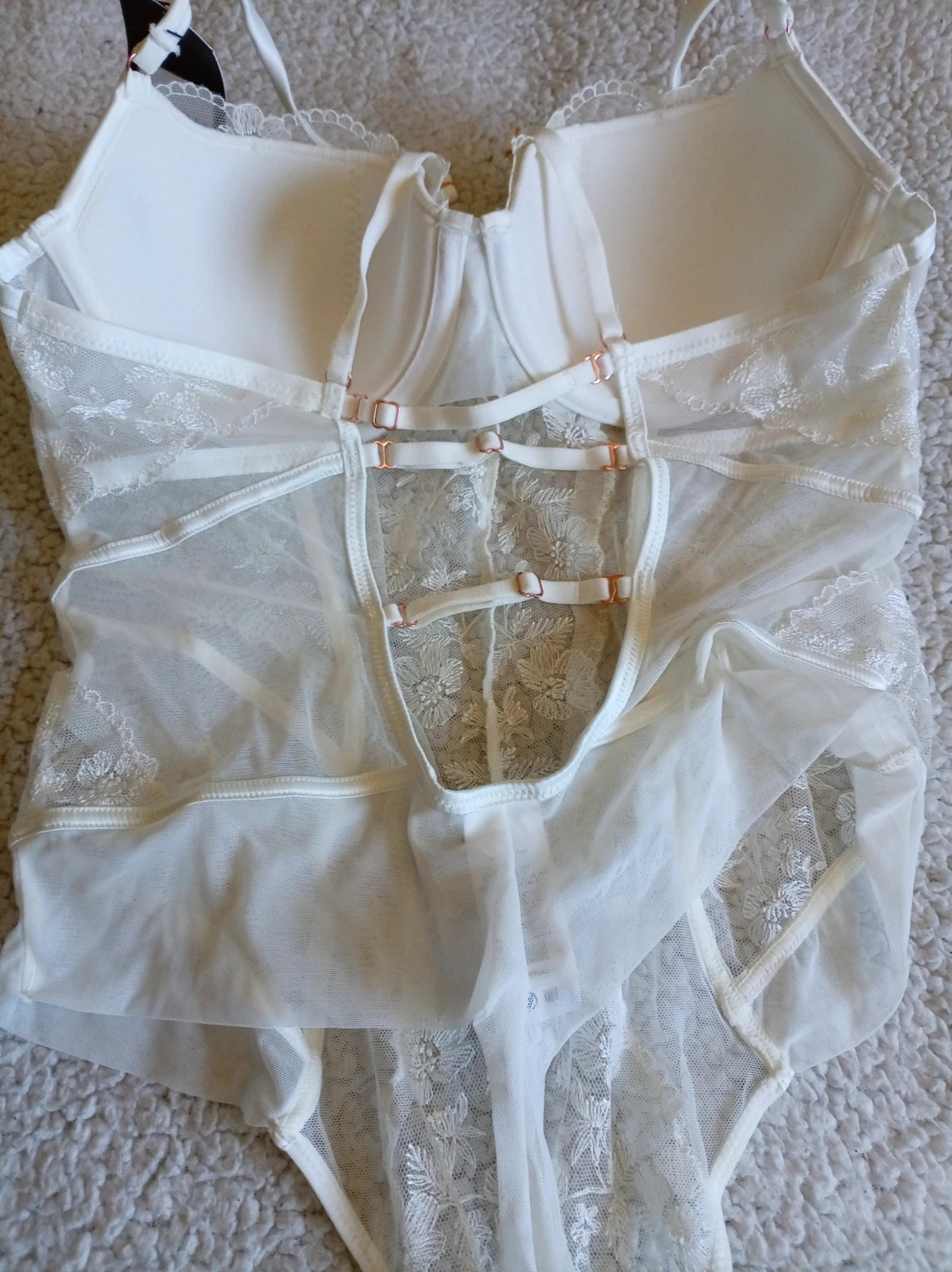 Body lencero encaje blanco Hunkemöller (Colección Noir) Talla 90 C Nuevo – Noir 3