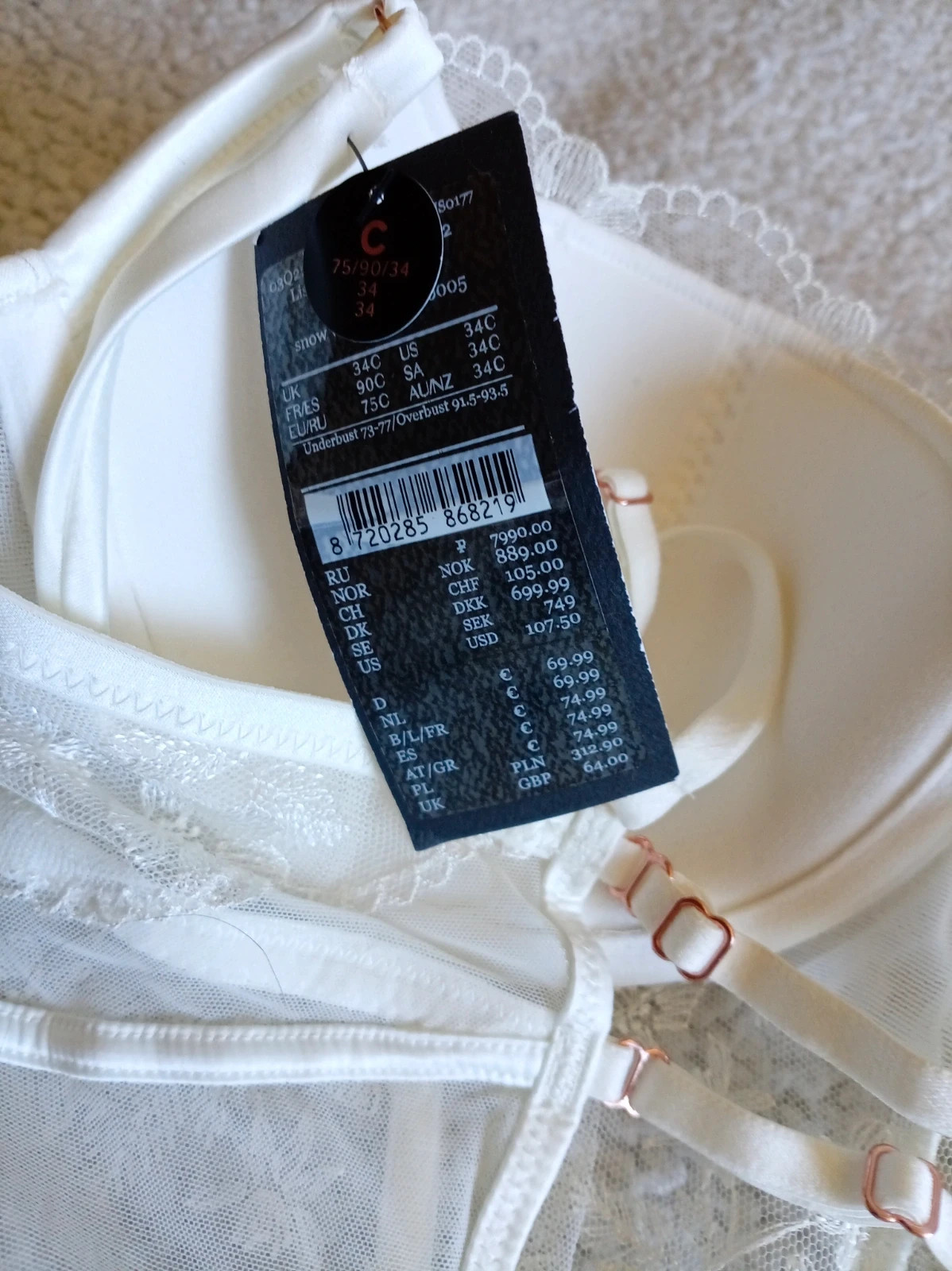 Body lencero encaje blanco Hunkemöller (Colección Noir) Talla 90 C Nuevo – Noir 4