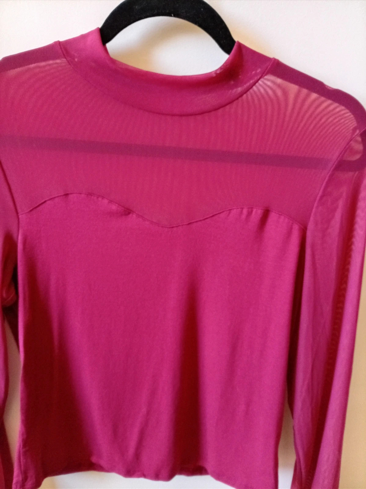 Top burdeos con transparencias escote corazon Shein Talla L – Shein – taille L / 40 / 12 2