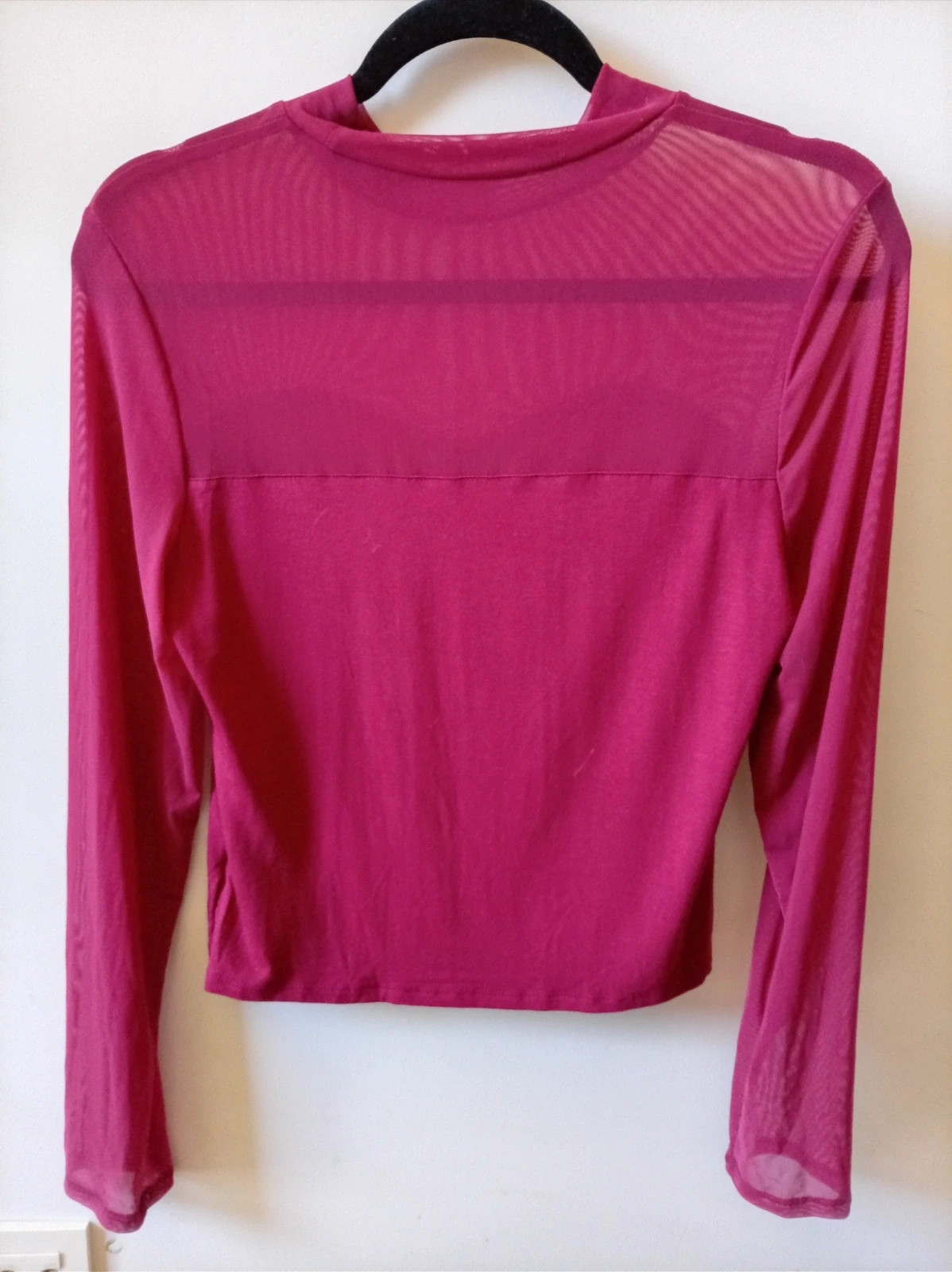Top burdeos con transparencias escote corazon Shein Talla L – Shein – taille L / 40 / 12 3
