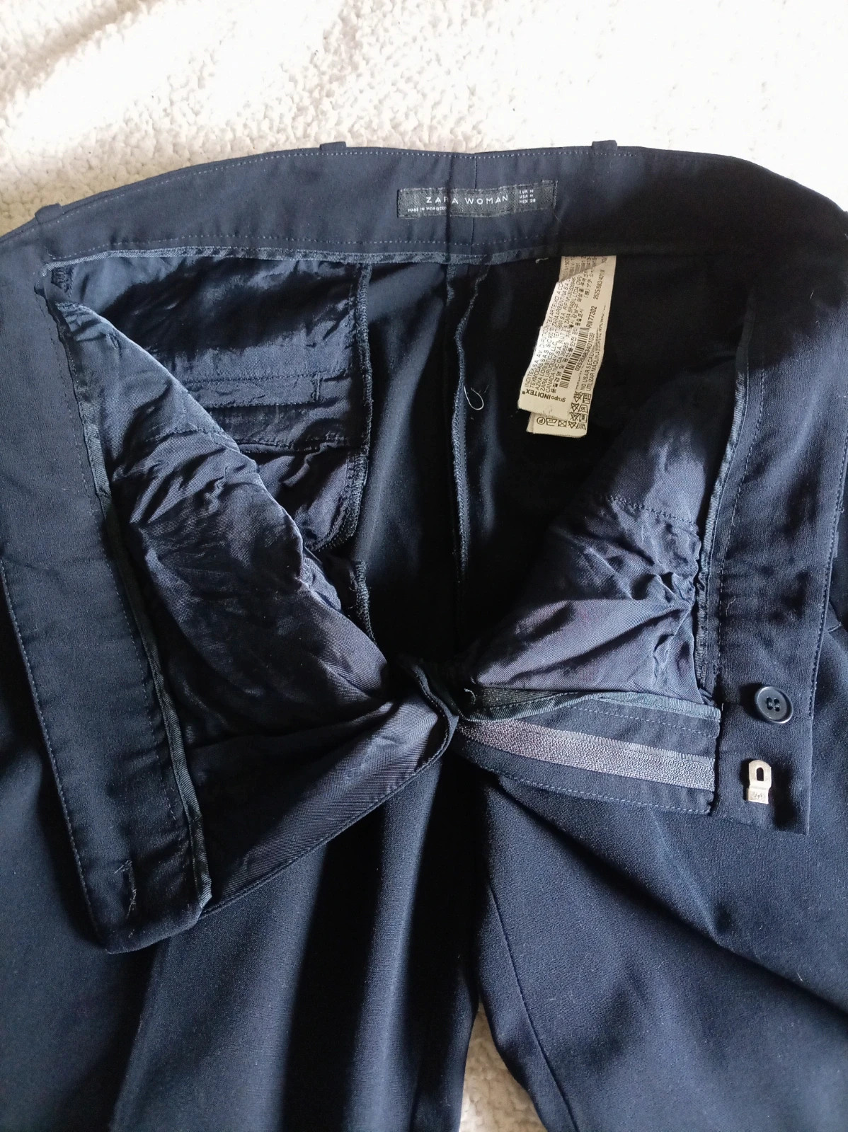 Pantalón de vestir Zara Woman Azul Marino Talla M – Zara Woman – taille M / 38 / 10 2