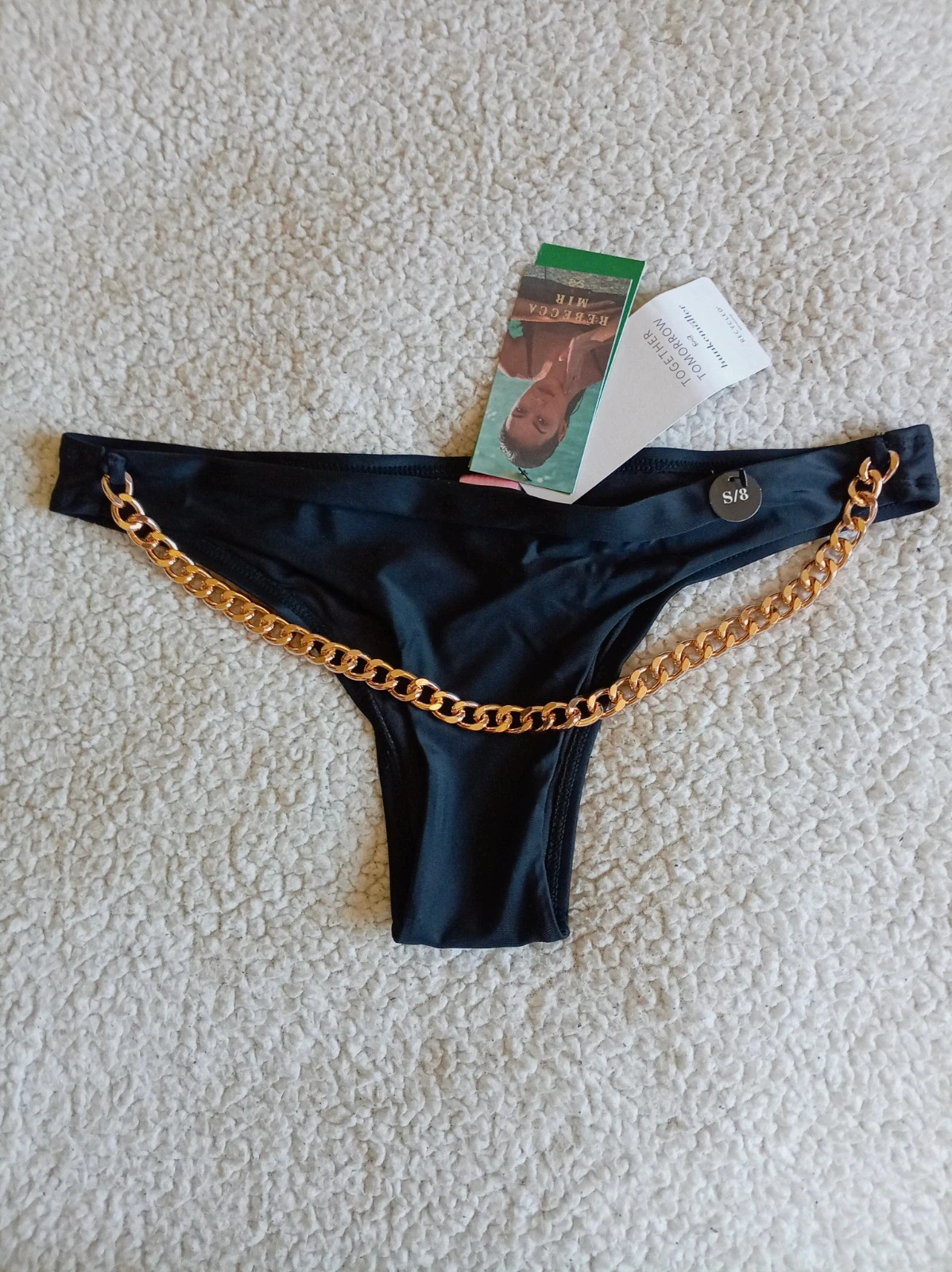 Bikini brasileño Hunkemöller Negro con Cadena Dorada talla S M Nuevo con etiquetas – Hunkemöller – taille S / 36 / 8 3