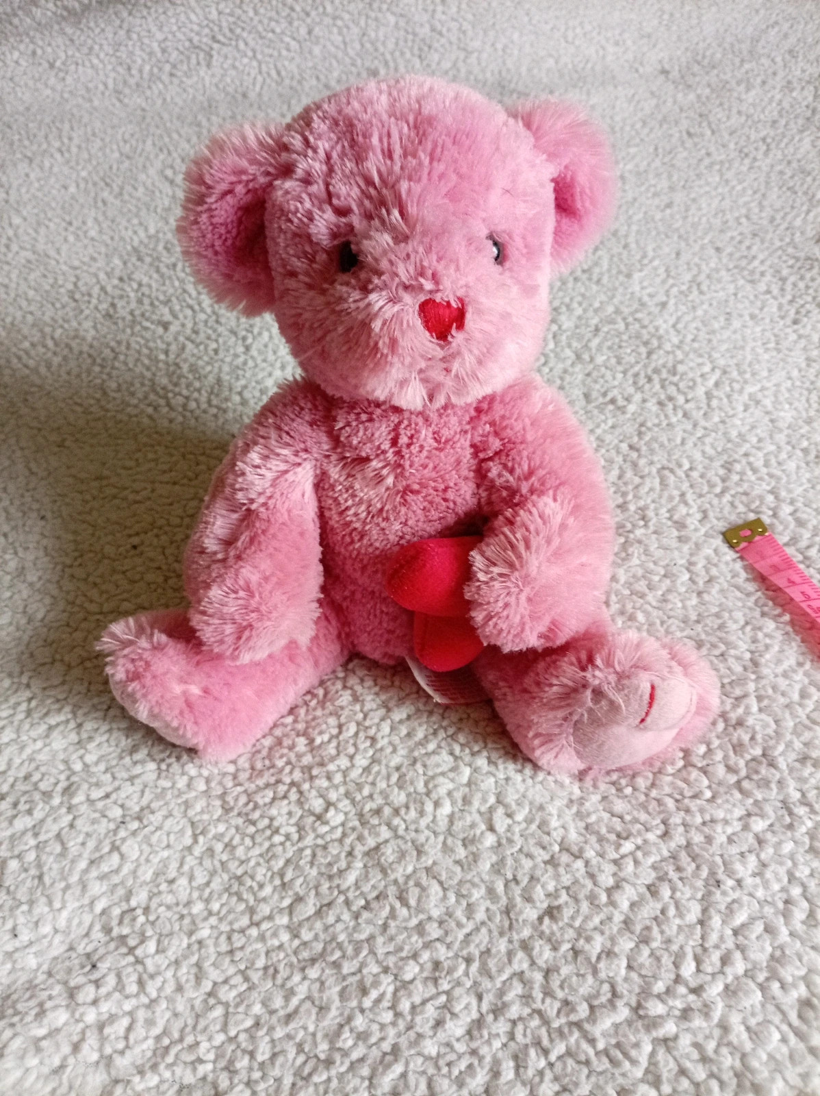 Oso de peluche rosa "Dearlie" con corazón - Russ Berrie – Dearlie – taille Taille unique