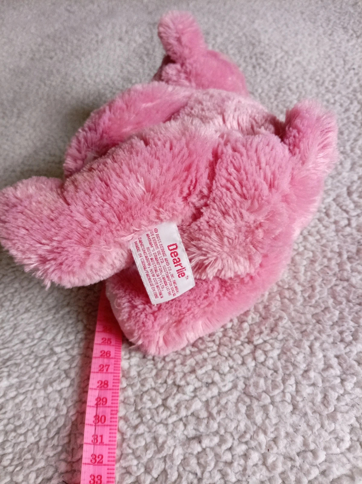Oso de peluche rosa "Dearlie" con corazón - Russ Berrie – Dearlie – taille Taille unique 2