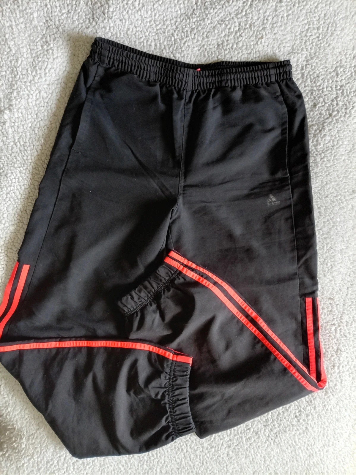 Pantalón Chándal Adidas Vintage - negro / Bandas Naranjas - Forro Rejilla Talla 164 S – adidas – taille 14 ans / 164 cm 2