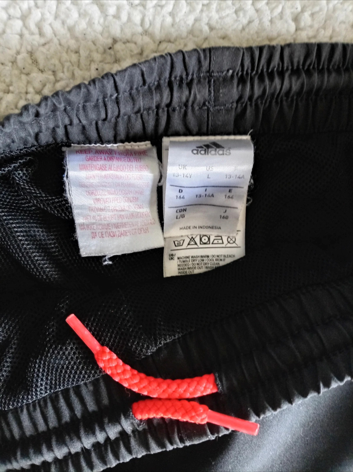 Pantalón Chándal Adidas Vintage - negro / Bandas Naranjas - Forro Rejilla Talla 164 S – adidas – taille 14 ans / 164 cm 3