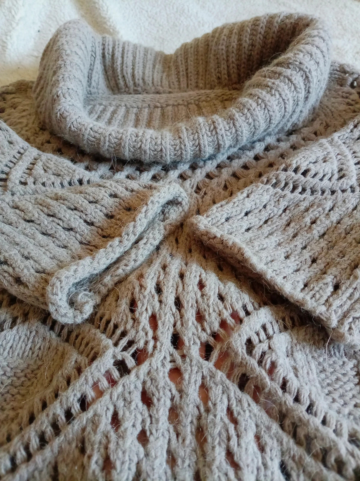 Jersey de punto calado con cuello vuelto - Made in Italy talla M/L – Italia – taille M / 38 / 10 2