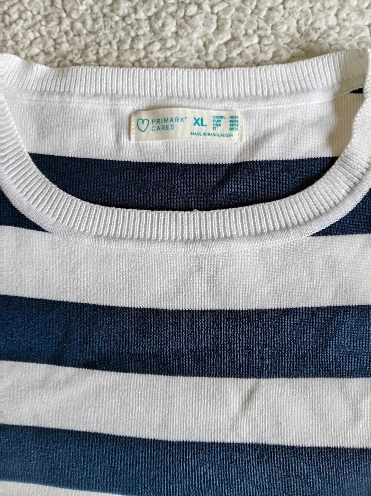Top de punto Primark Cares Talla L/XL- Rayas Azul y Blanco – Primark – taille XL / 42 / 14 3