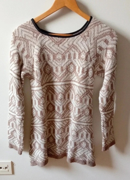 Jersey de punto geométrico - Made in Italy talla M