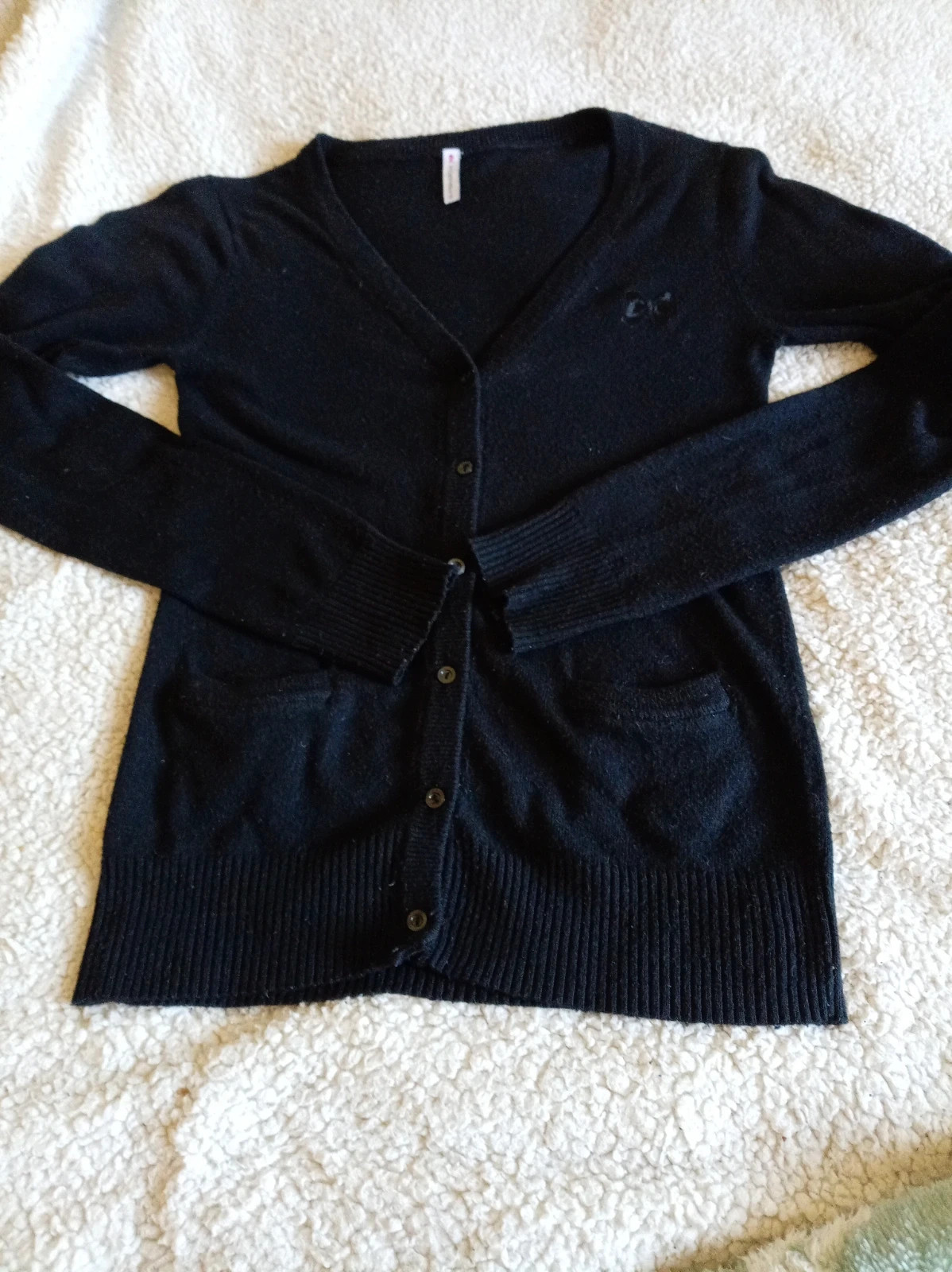 Cárdigan negro Fishbone con detalle de lazo - Talla S – Fishbone – taille S / 36 / 8 4